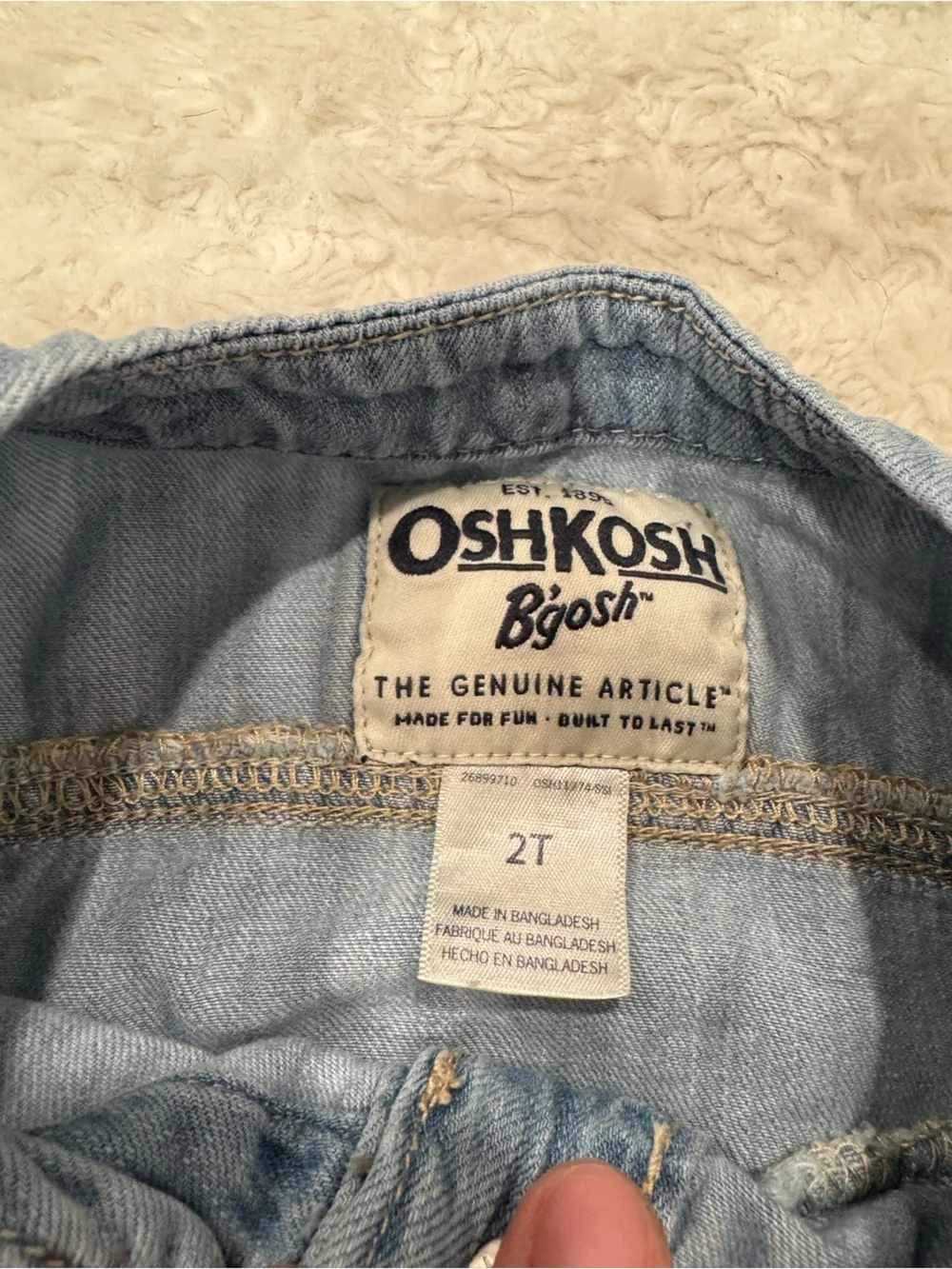 OshKosh B'gosh Light Blue Denim Peplum Jean Jacket